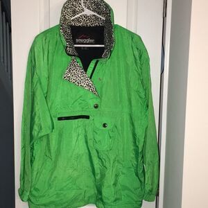 Vintage Retro Snuggler Seattle Lime Green 90’s Snowboard Ladies Ski Jacket Parka